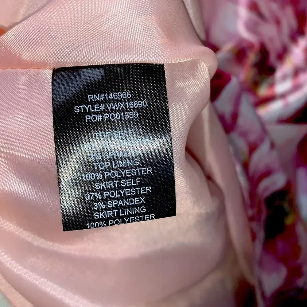 Crystal Doll A-Line Floral Silk Skirt - Size 7 - Picture 5 of 7